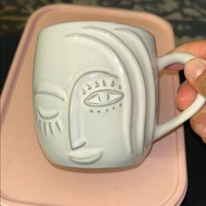 Starbucks 2013 Winking Mermaid coffee mug embossed bone china like new